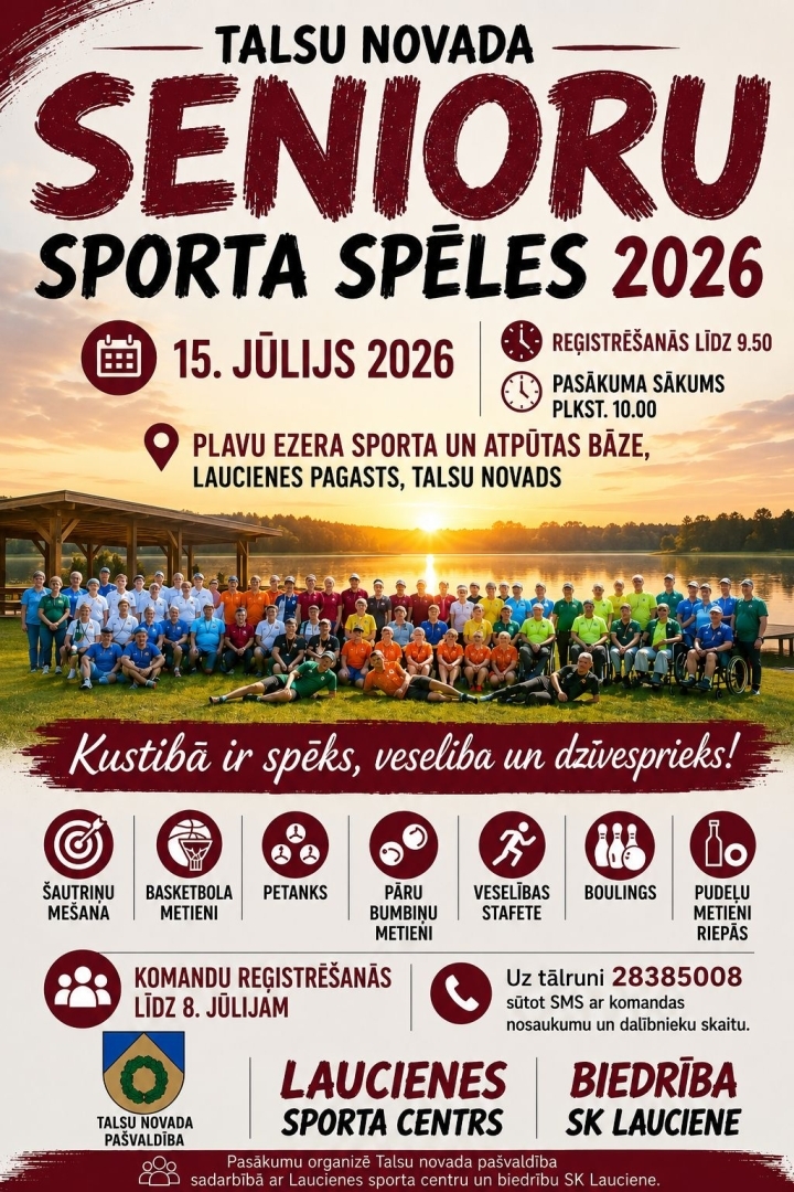 Talsu novada senioru sporta spēles 2026
