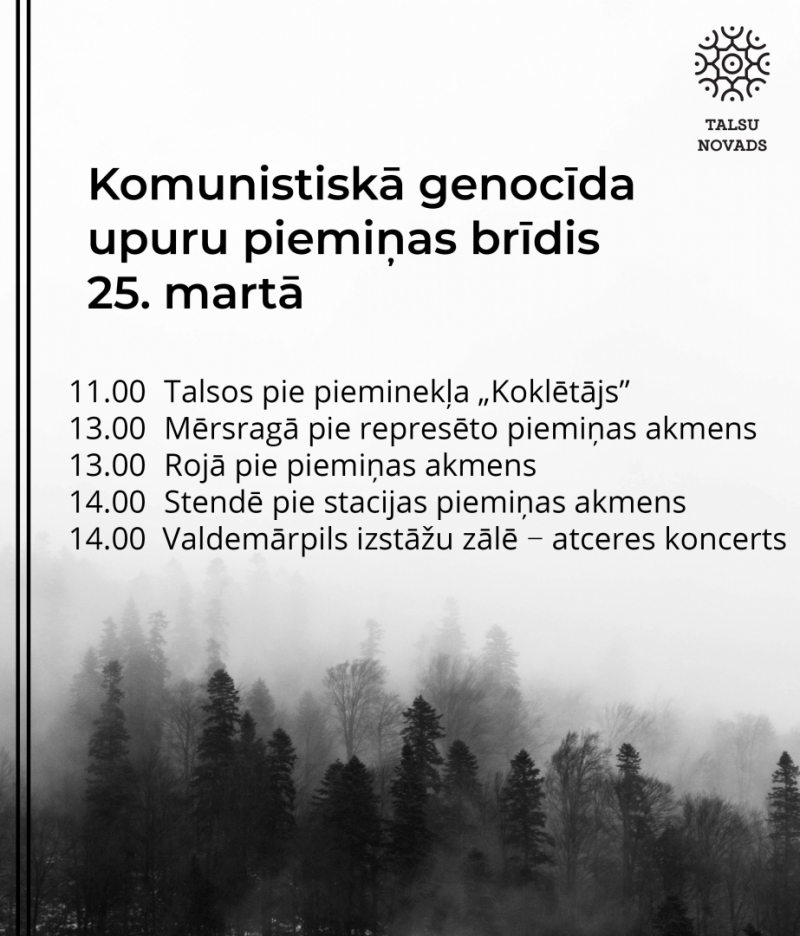 Komunistiskā genocīda upuru piemiņas dienas pasākumi 2024