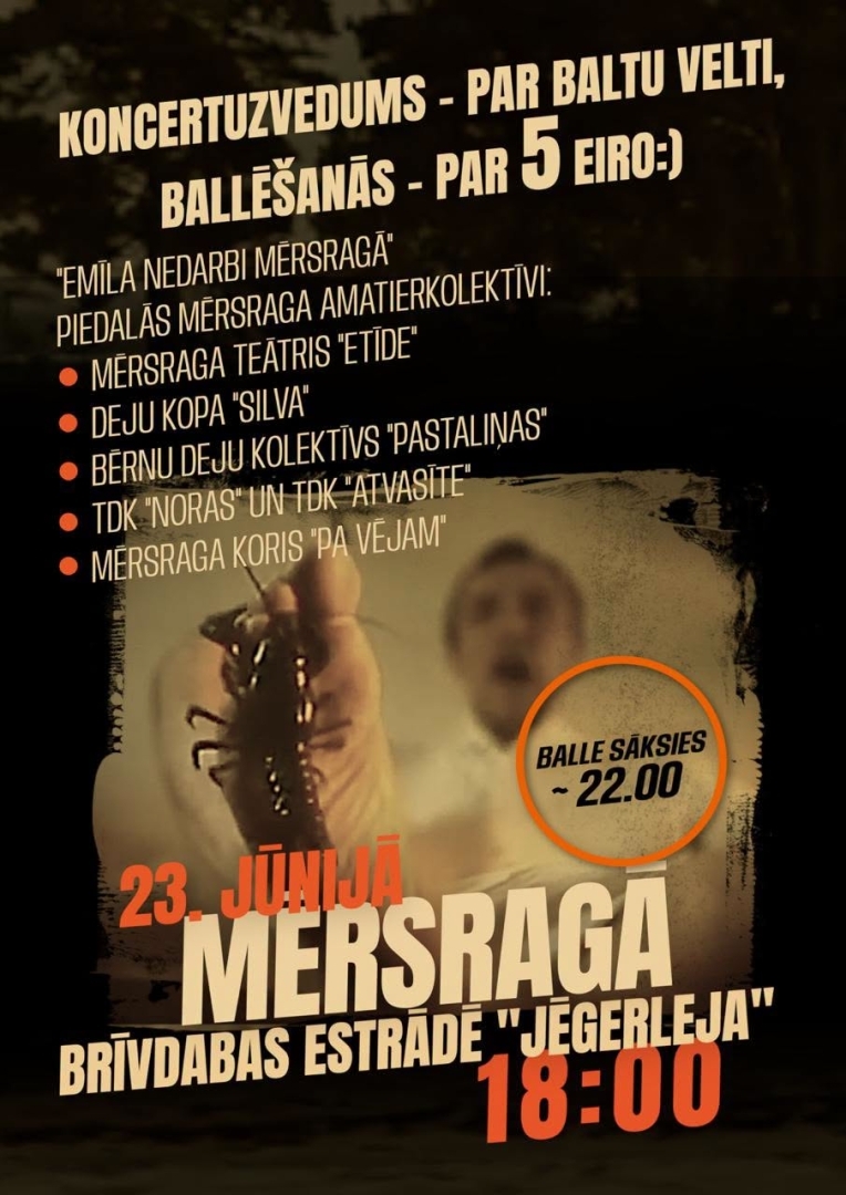 Koncertuzdevums, Mērsraga brīvdabas estrādē „Jēgerleja”