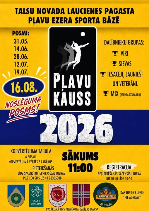 Talsu novada Laucienes pagasta Pļavu ezera sporta bāzē ''Pļavu kauss 2026'' noslēguma posms