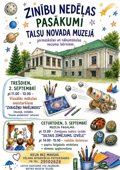 Zinību nedēļas pasākumi Talsu novada muzejā