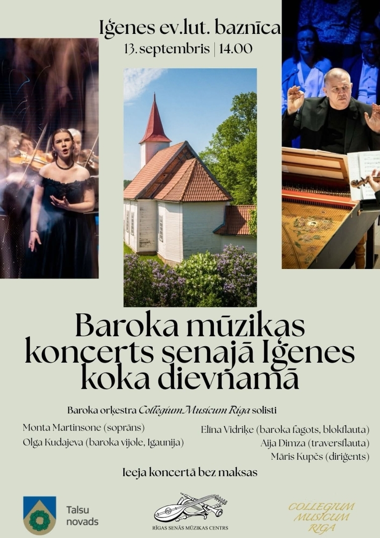Iģenes evanģēliski luterāniskā baznīcas Baroka mūzikas koncerts