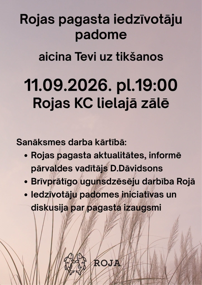 Rojas pagasta iedzīvotāju padomes tikšanās