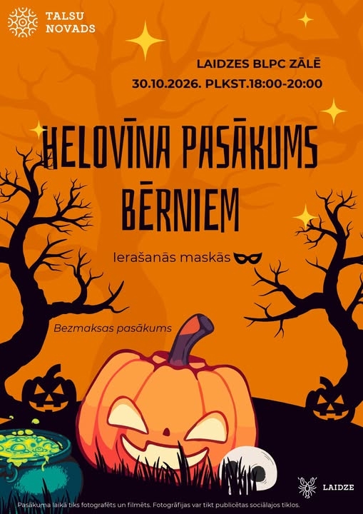 Helovīna pasākums bērniem 