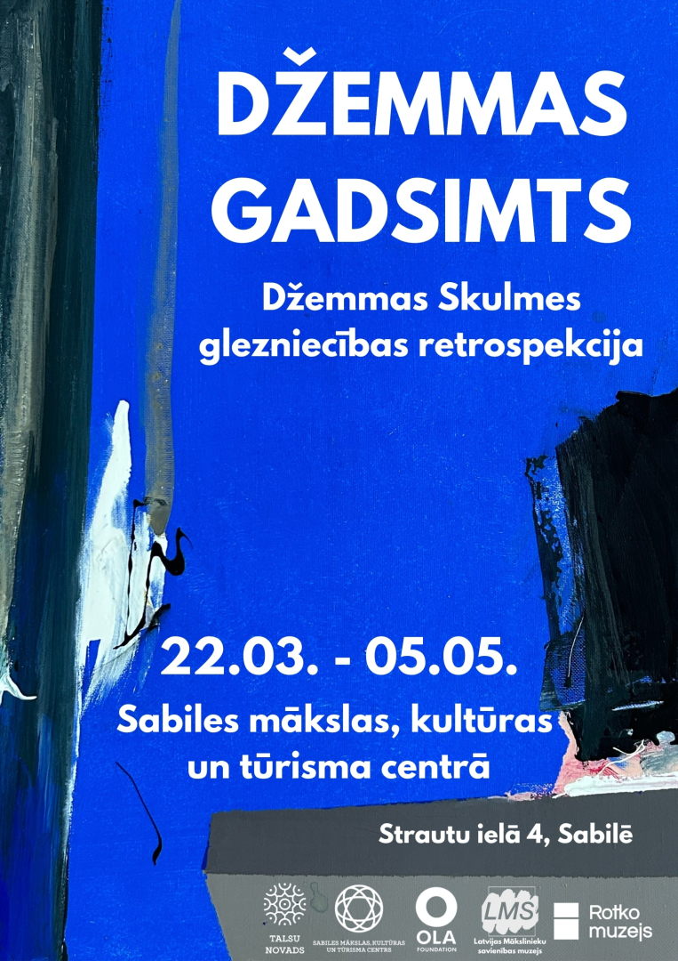 Džemmas Skulmes gleznu izstādes afiša