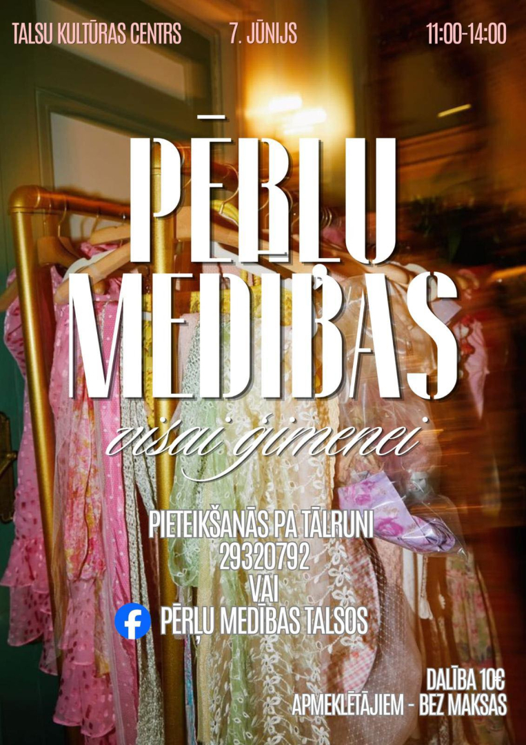 Pērļu medību Talsos afiša