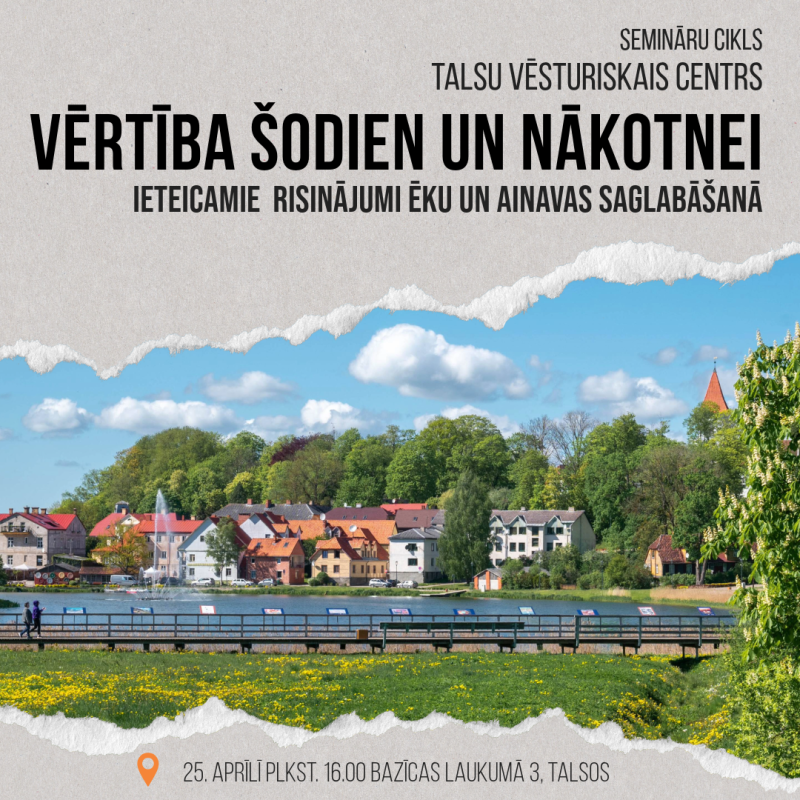 Semināru cikla Talsu vēsturiskais centrs afiša