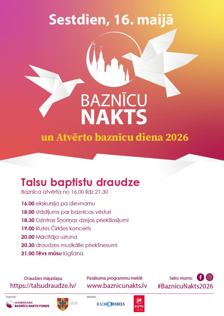Baznīcu nakts Talsu babtistu draudzne
