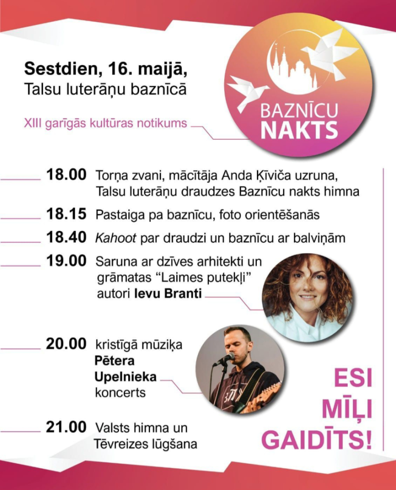 Baznīcu nakts Talsu luterāņu baznīcā