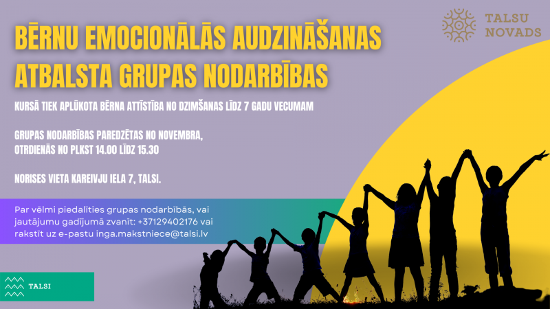 Bērnu emocionālās audzināšanas atbalsta grupas nodarbības 