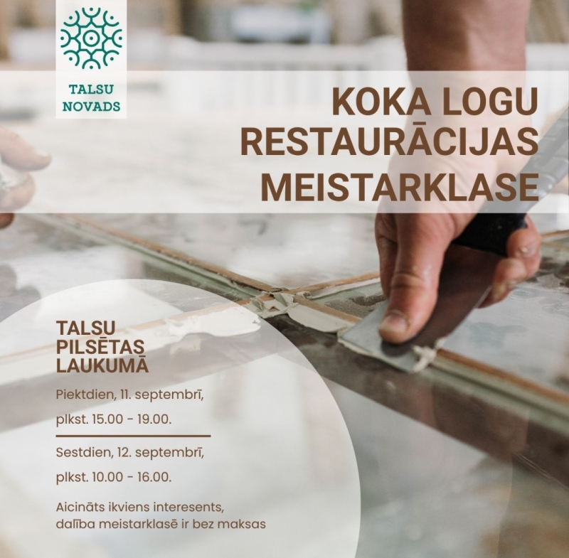 Koka logu restaurācijas meistarklase
