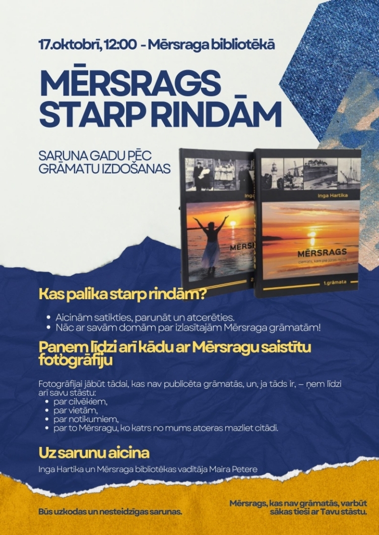 Mērsraga bibliotēkā ''Mērsrags starp rindām'' saruna gadu pēc grāmatu izdošanas