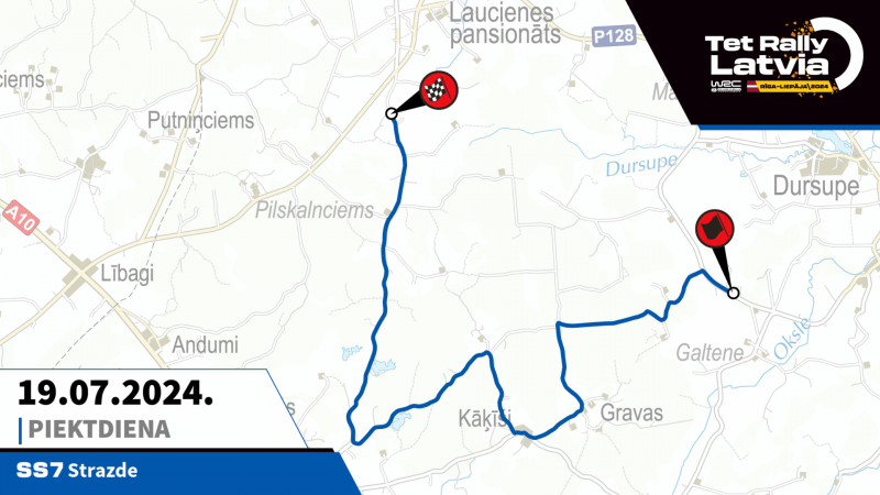 Rallija karte. Strazde