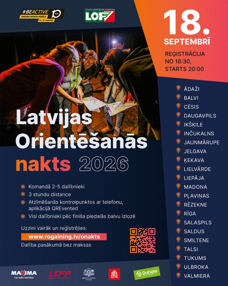 Latvijas orientēšanās nakts 2026