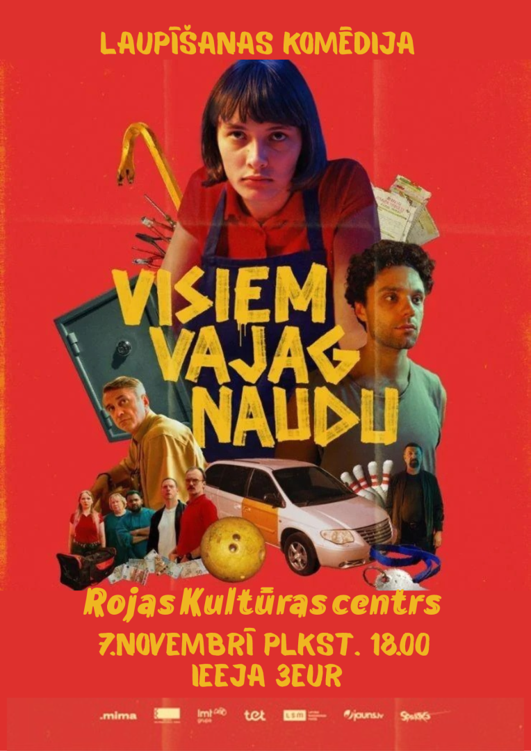 Kino seanss „Visiem vajag naudu” Rojas kultūras centrā
