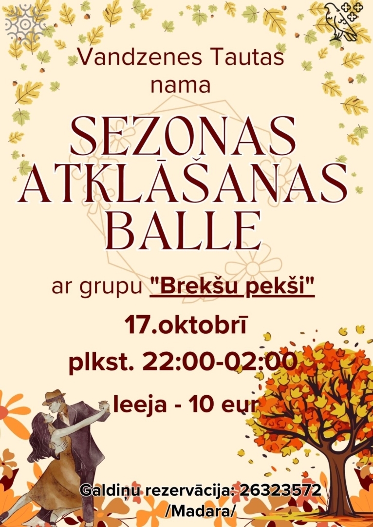 Vandzenes tautas namā sezonas atklāšanas balle
