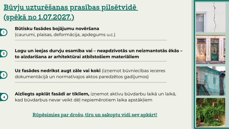 Teritorijas uzturēšanas prasības
