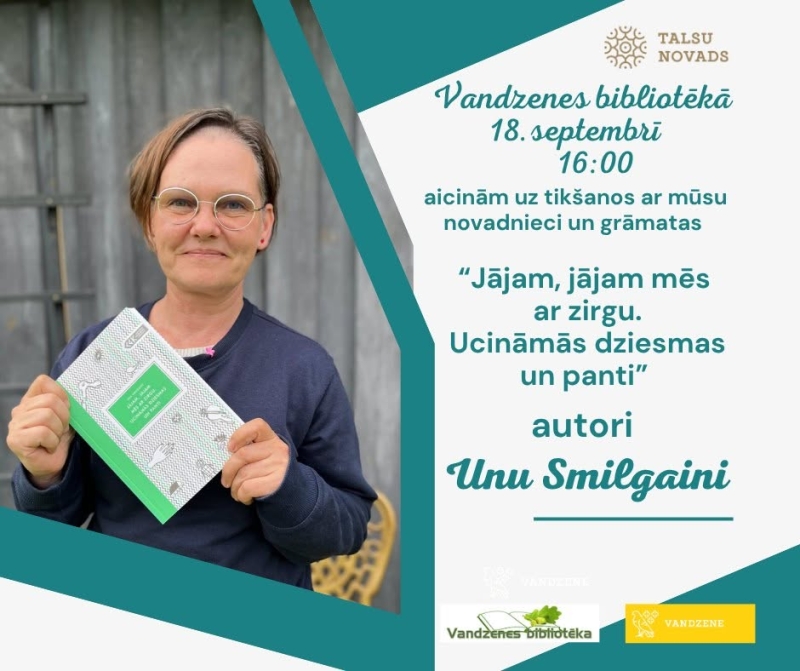 Vandzenes bibliotēkā aicinām uz tikšanos ar mūsu novadnieci un grāmatas