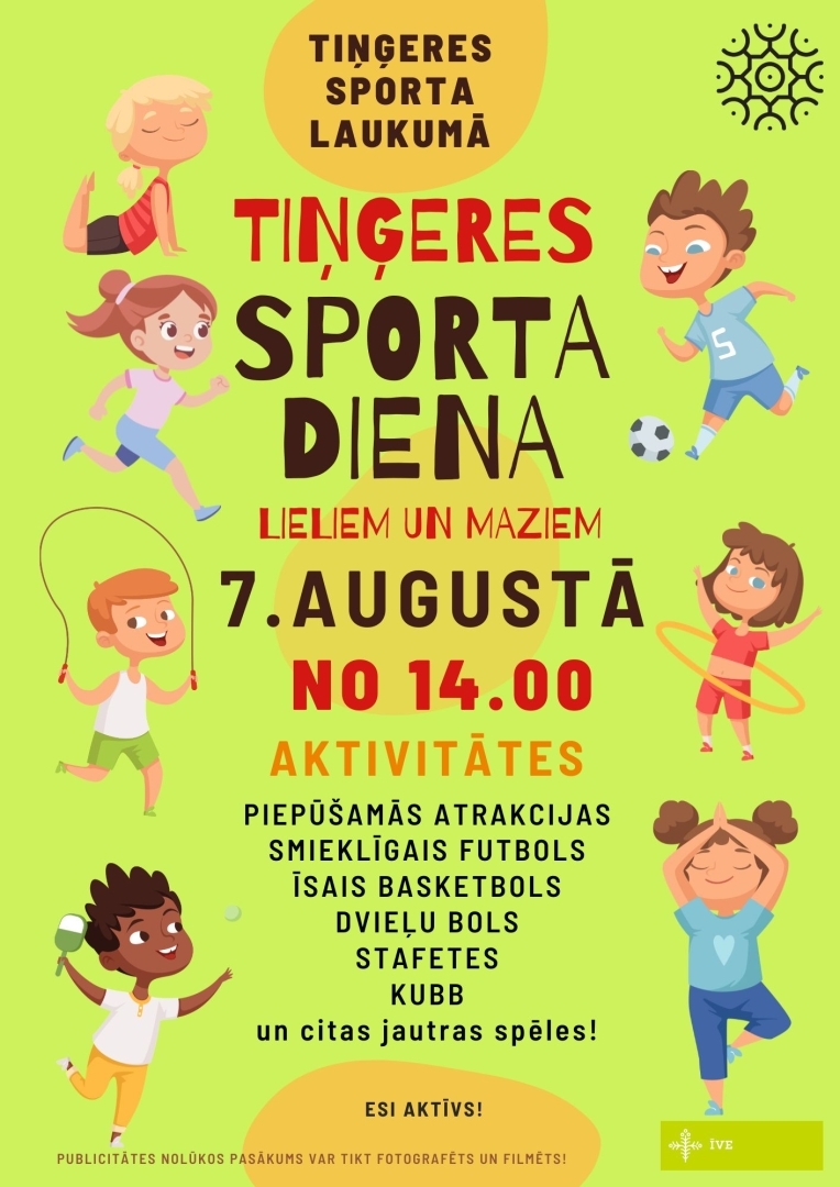 Tiņģeres sporta diena lieliem un maziem