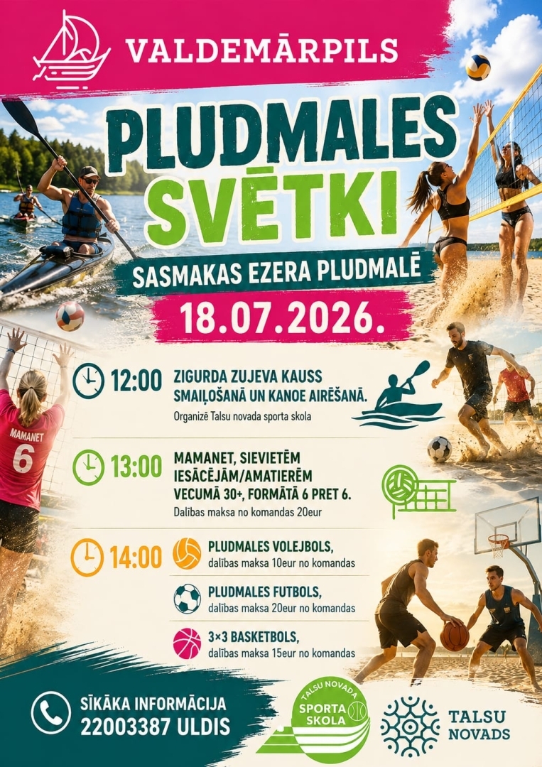Valdemārpils pludmales svētki Sasmakas ezerā