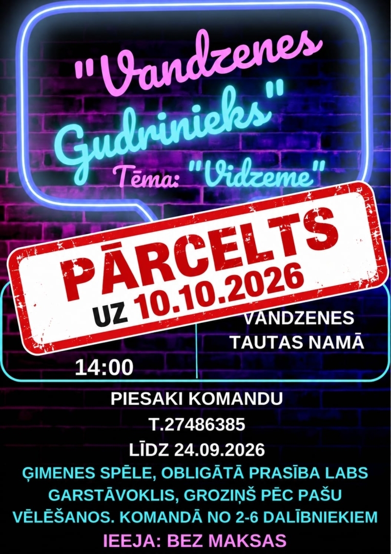 „Vandzenes gudrinieks” viktorīna 