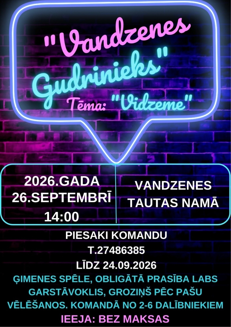 ''Vandzenes gudrinieks'' viktorīna