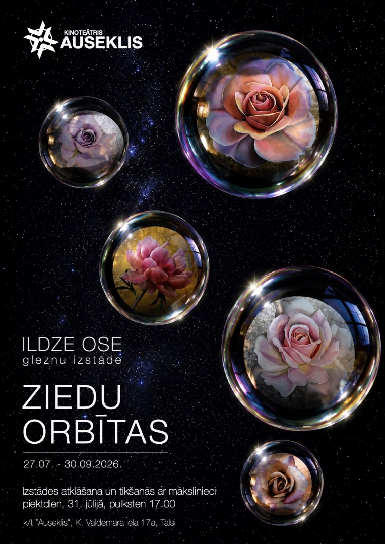 Ilzde Ose gleznu izstāde „Ziedu Orbītas”