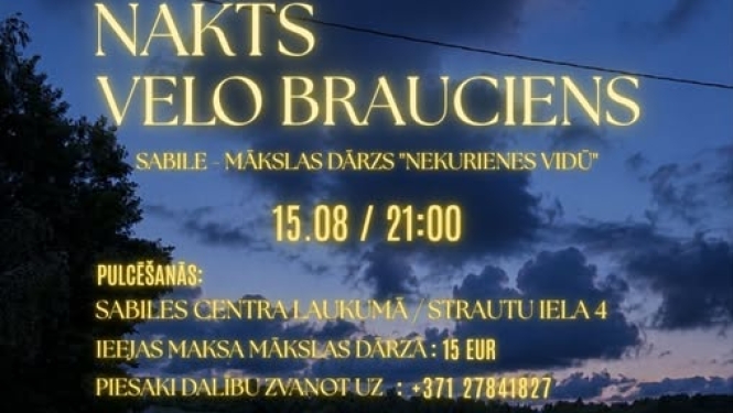 Nakts velo brauciens Sabilē