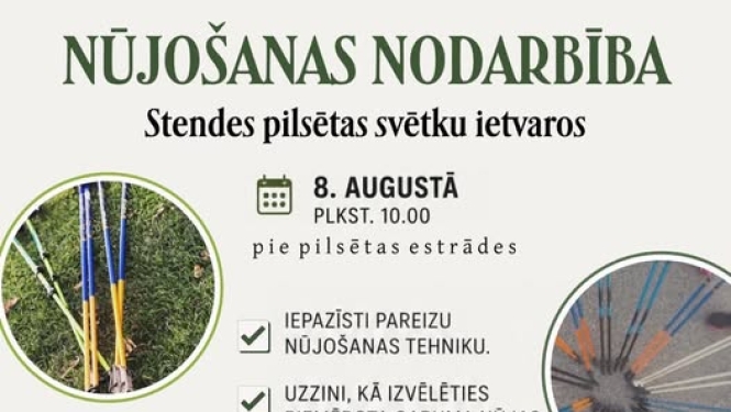 Nūjošanas nodarbība Stendes pilsētas svētku ietvaros