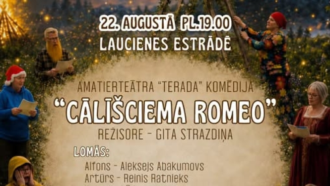 Amatierteātra „Terada” komēdija „Cālīšciema Romeo”