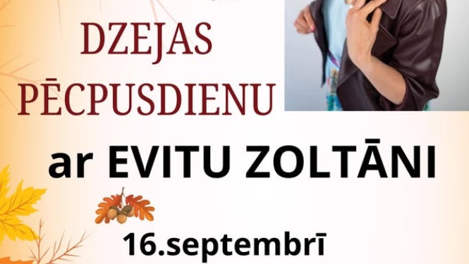 Valdemārpils bibliotēka aicina uz dzejas pēcpusdienu kopā ar Evitu Zoltāni 
