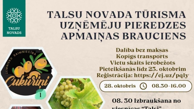Talsu novada tūrisma uzņēmēju pieredzes apmaiņas brauciens