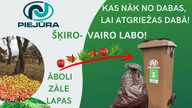 Aicinām pieteikt bioloģiski noārdāmo atkritumu konteineru rudens sezonai