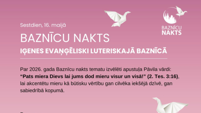 Baznīcu nakts Iģenes evanģēliski luterāniskajā baznīcā