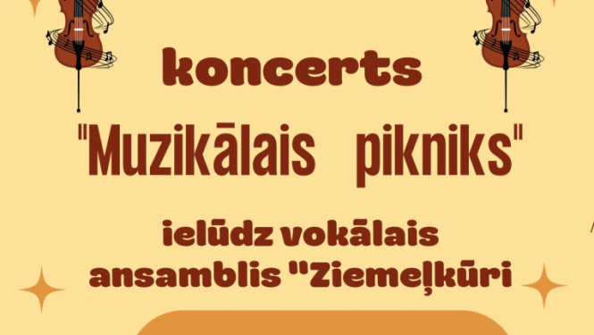 Koncerts „Muzikālais pikniks” ielūdz vokālais ansamblis „Ziemeļkūri”