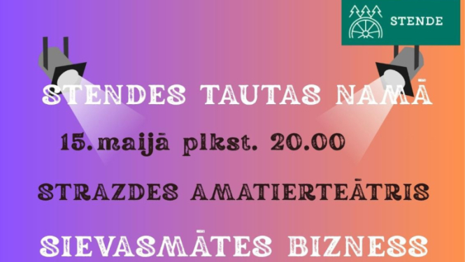 Strazdes amatierteātra izrādes Sievasmātes bizness afiša