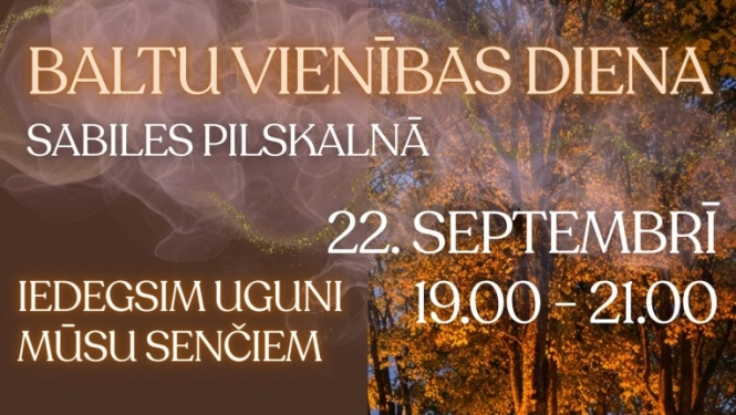 Baltu vienības diena Sabiles pilskalnā