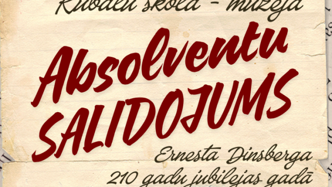 Kubalu skolā - muzejā „Absolventu salidojums” Ernesta Dinsberga 210 gadu jubilejas gadā