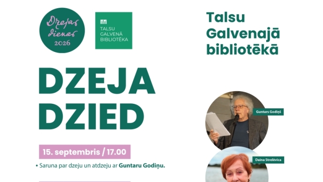 Dzeja dzied Talsu galvenajā bibliotēkā