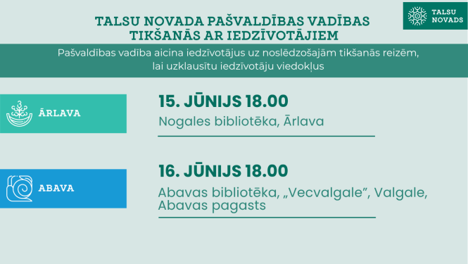 Talsu novada pašvaldības vadības tikšanās ar iedzīvotājiem