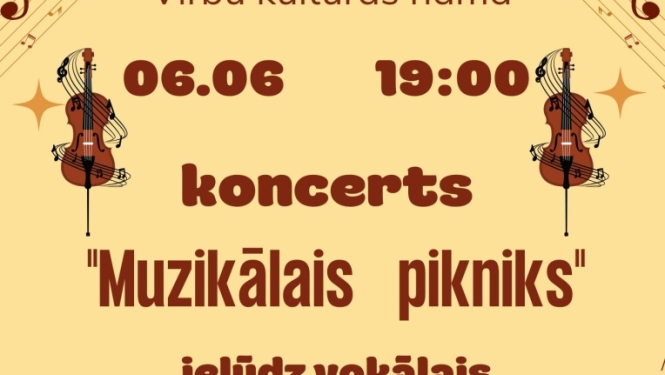 Koncerts „muzikālais pikniks” kopā ar vokālo ansambli „ziemeļkūri”, Virbi