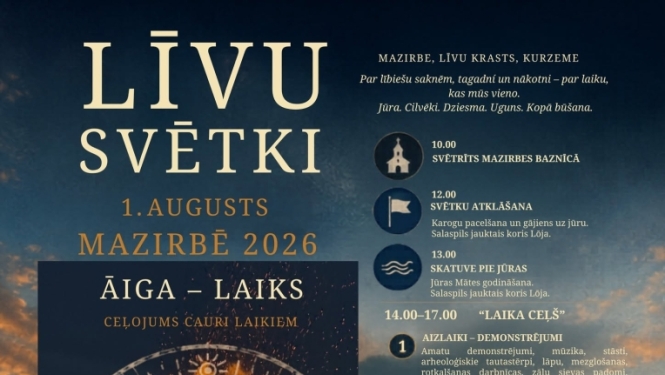 Līvu svētku Mazirbē afiša