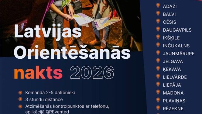 Latvijas orientēšanās nakts 2026
