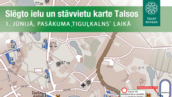 Satiksmes organizācijas izmaiņas koncerta „Tiguļkalns” norises laikā