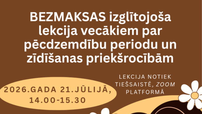 Bezmaksas izglītojoša lekcija vecākiem par pēcdzemdību periodu un zīdīšanas priekšrocībām