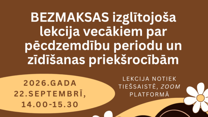 Bezmaksas izglītojoša lekcija vecākiem par pēcdzemdību periodu un zīdīšanas priekšrocībām