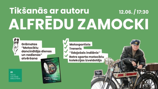 Grāmatas „Motociklu dancinātāja dienas un nedienas" atvēršana