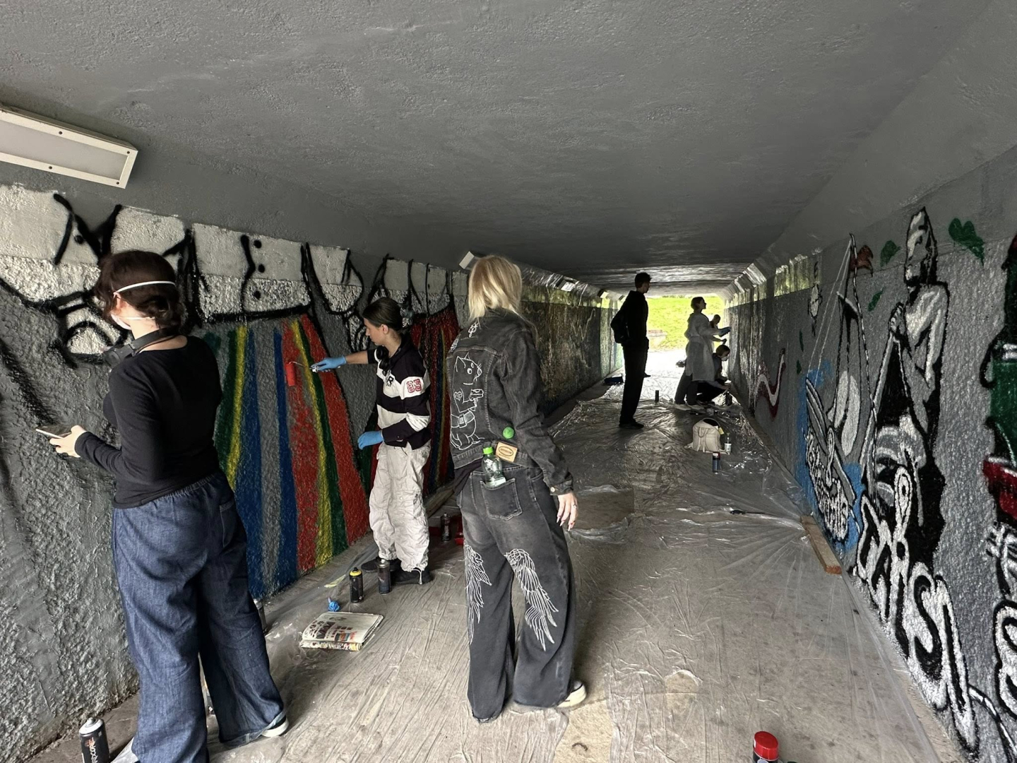Grafiti tuneļa tapšana Talsos