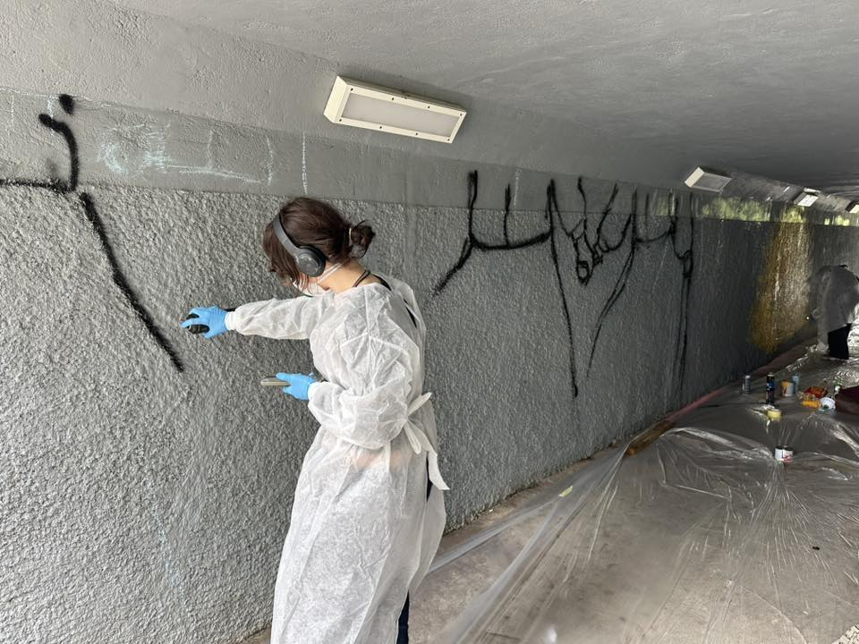 Grafiti tuneļa tapšana Talsos