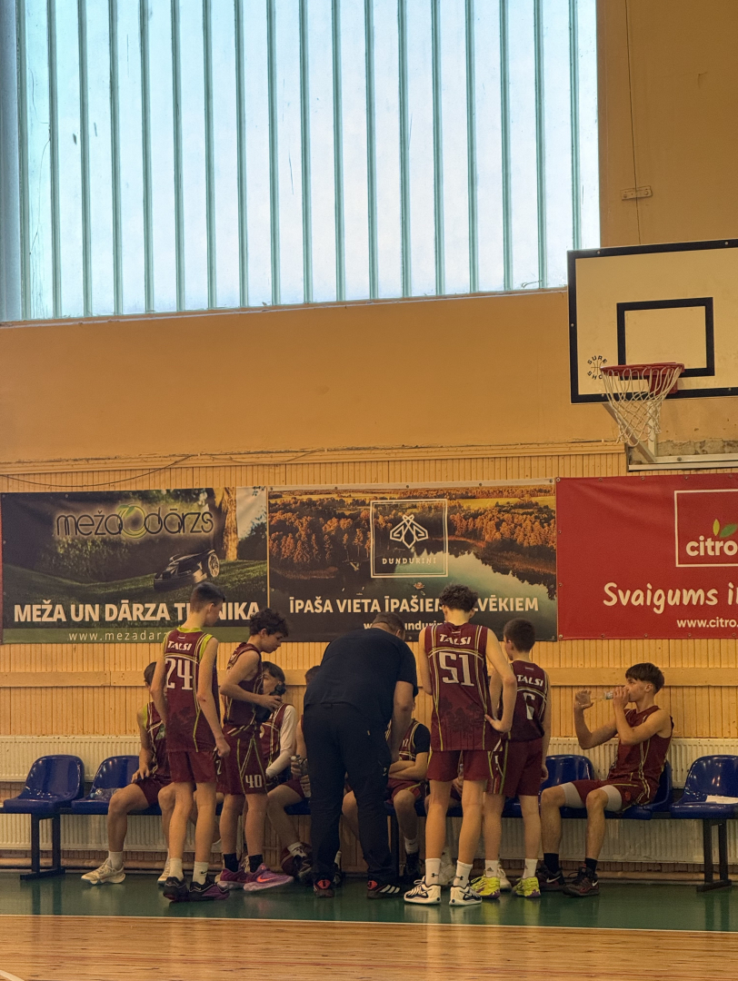 U14 basketbola spēle Talsos